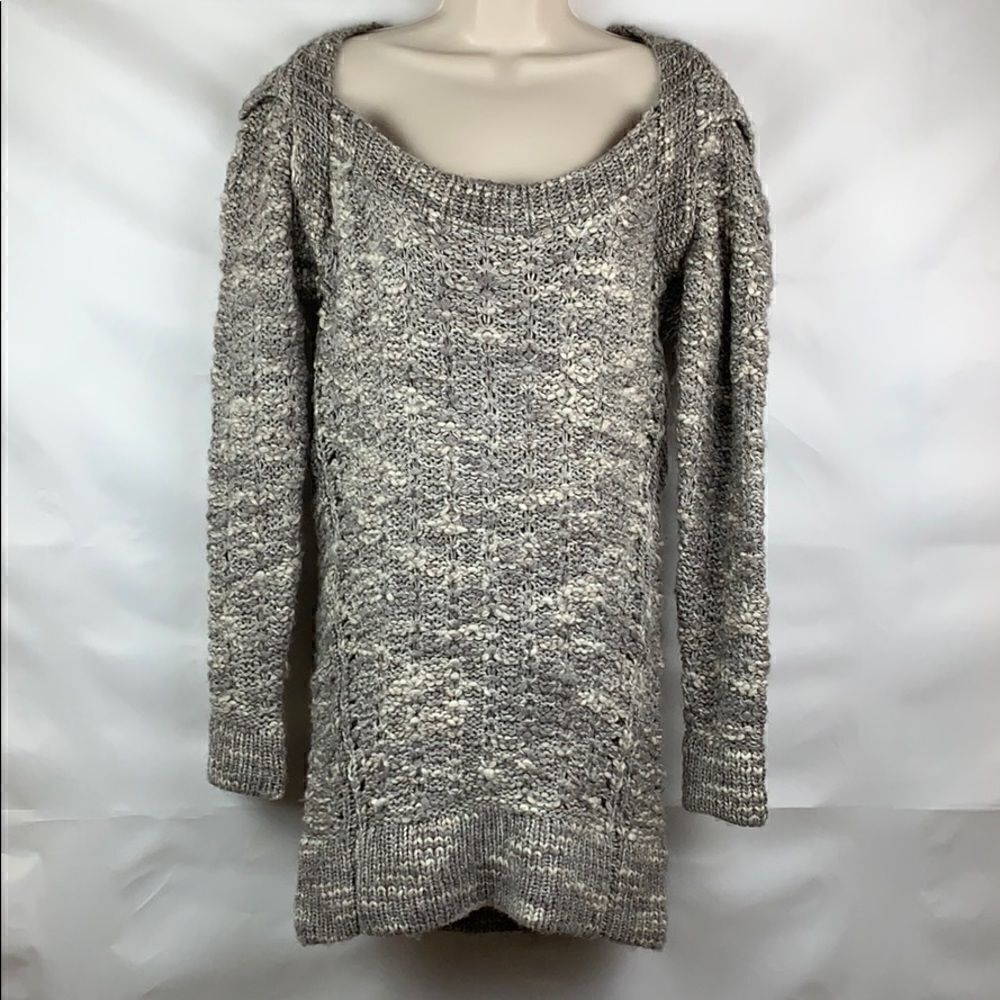 VPL grey & cream alpaca wool blend sweater dress